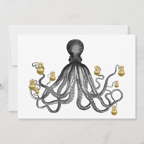 Holiday octopus Christmas ornaments nautical funny
