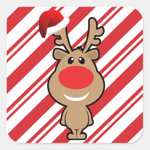 Holiday of funny Christmas santa Square Sticker