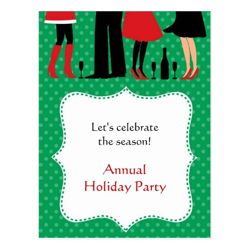 Holiday Office Party Invitation Postcard | Zazzle