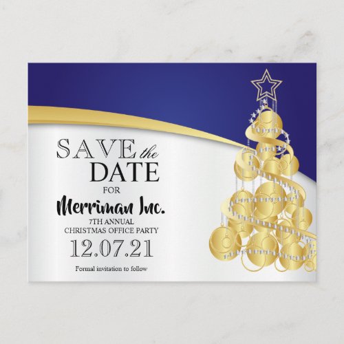 Holiday Office Party _ Save the Date Announcement Postcard