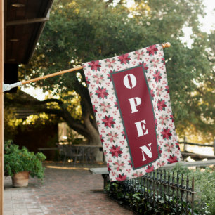 Holiday Open Festive Christmas Business House Flag