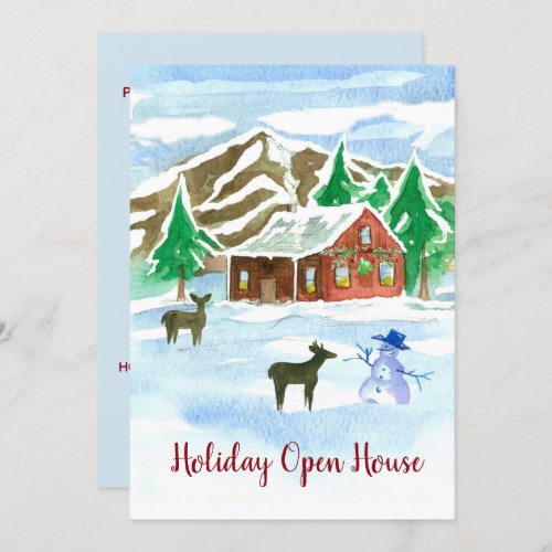 Holiday Open House Christmas Party Invitation