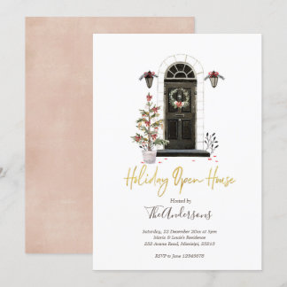 Holiday Open House Christmas Party Invitation