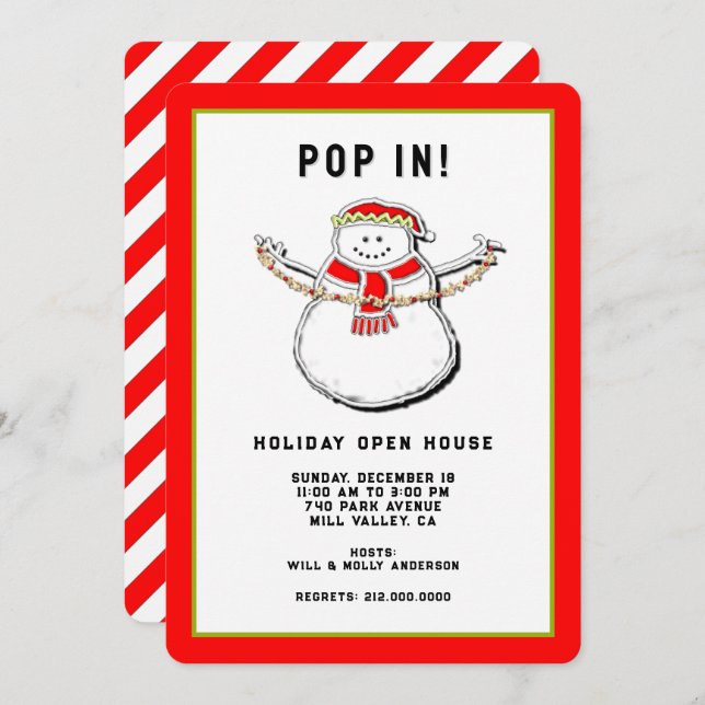 Holiday Open House Invitation (Front/Back)