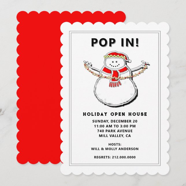 Holiday Open House Invitation (Front/Back)