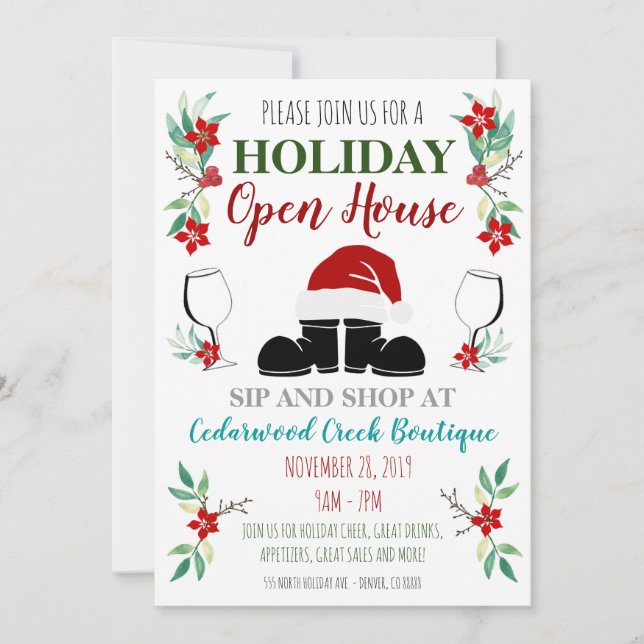 Holiday Open House Invitation (Front)
