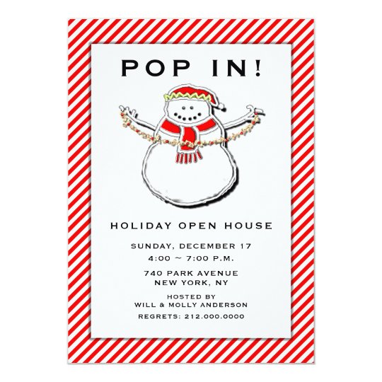 holiday open house invitations