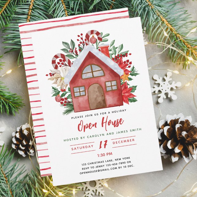 Holiday Open House Party Invitation (Holiday Open House Party Invitation)