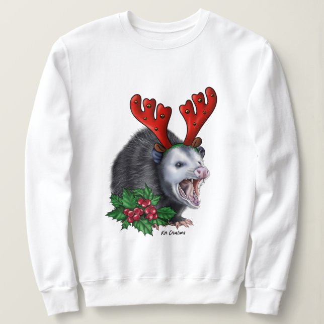 Holiday opossum - sweatshirt (Design Front)