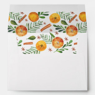 Holiday Oranges & Cinnamon Sticks Envelope