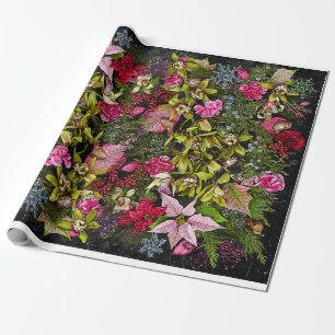 Holiday Orchid Giftwrap Wrapping Paper