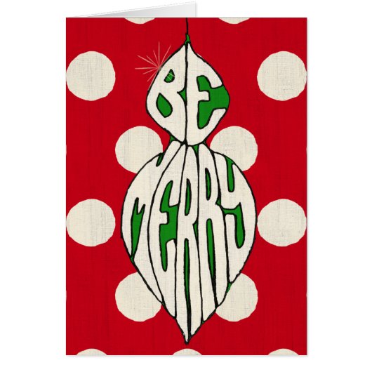 Holiday Ornament Be Merry Cards (Front)