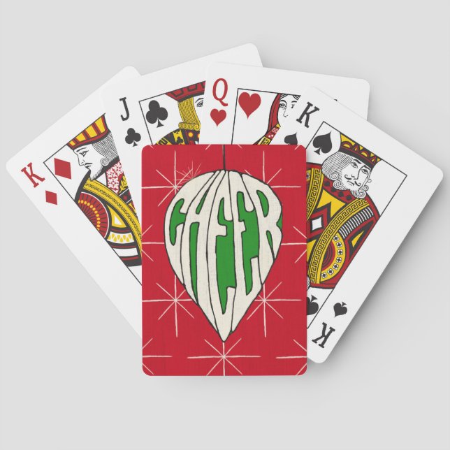 Holiday Ornament Cheer Poker Cards (Back)