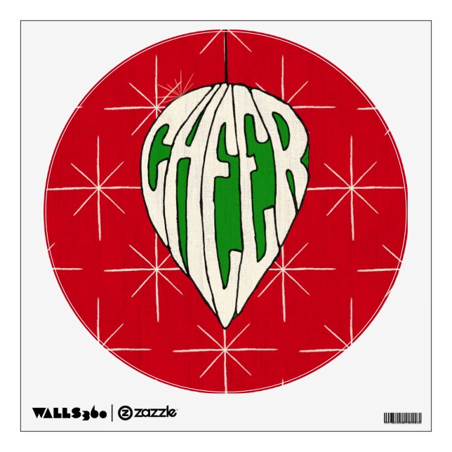 Holiday Ornament Cheer Wall Sticker (Front)