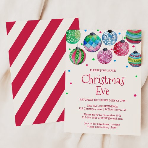 Holiday Ornament Christmas Eve Party Invitation