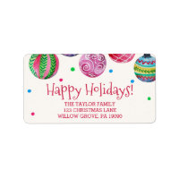 Holiday Ornament Christmas Label