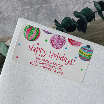 Holiday Ornament Christmas Label by ChristmasPaperCo at Zazzle