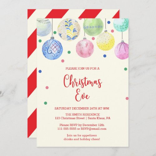 Holiday Ornament Christmas Party Invitation