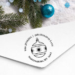 Holiday Ornament Christmas Return Address Rubber Stamp<br><div class="desc">Make your mailings easy with this customizable Holiday Ornament Return Address Stamp, a seamless blend of style and convenience. Personalize this stamp with your address, elegantly encircling a festive Christmas ornament graphic. Effortlessly add a touch of seasonal charm to your envelopes while saving time during the busy holiday season. Say...</div>