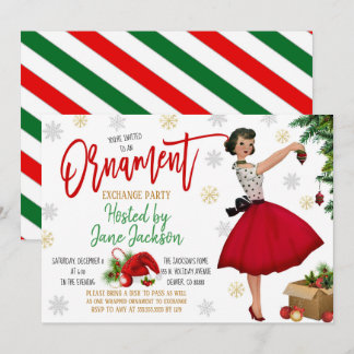 Holiday Ornament Exchange Party Invitation