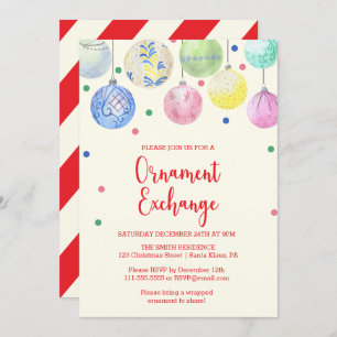Holiday Ornament Exchange Party Invitation