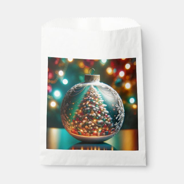 Holiday Ornament  Favor Bag (Front)