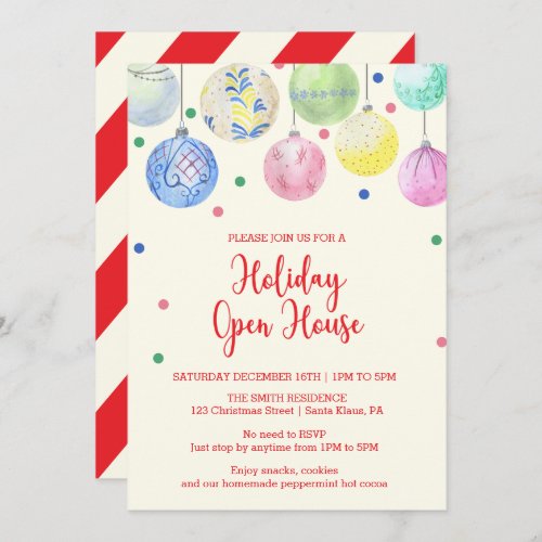 Holiday Ornament Holiday Open House Invitation