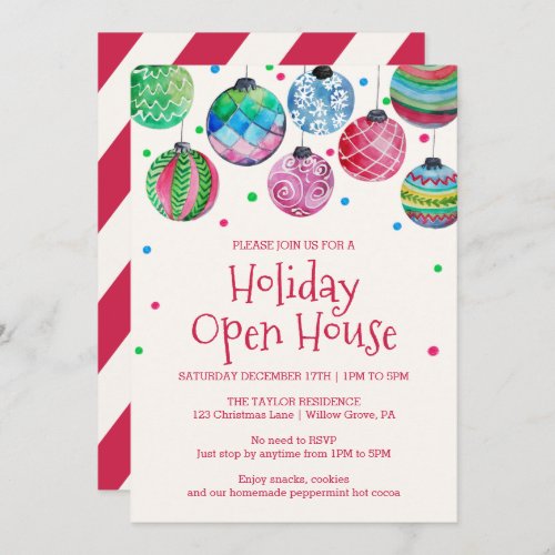 Holiday Ornament Holiday Open House Invitation