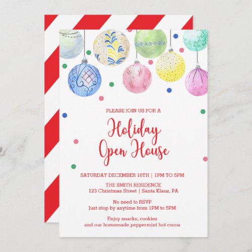 Holiday Ornament Holiday Open House Invitation