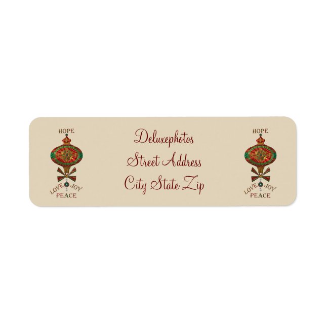 Holiday Ornament Label (Front)