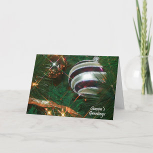 Holiday Ornaments Christmas Card