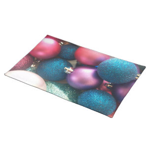Holiday Ornaments Cloth Placemat