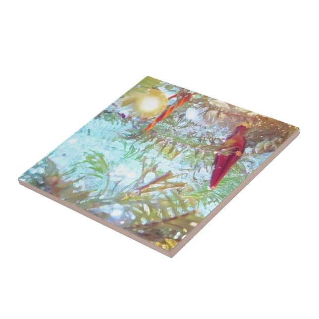 Holiday Ornaments in the Light Ceramic Tile (Side)