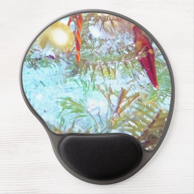 Holiday Ornaments in the Light Gel Mouse Pad (Front)