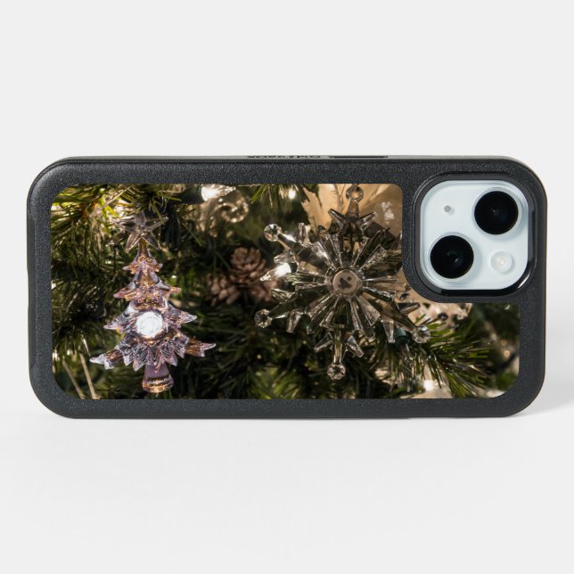 Holiday Ornaments iPhone 15 Case (Back Horizontal)