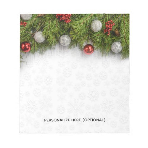 Holiday Ornaments Notepad