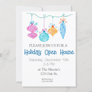Holiday Ornaments Party Invitation