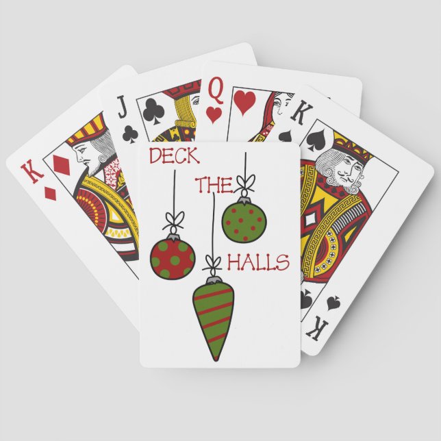 Holiday Ornaments Poker Cards (Back)
