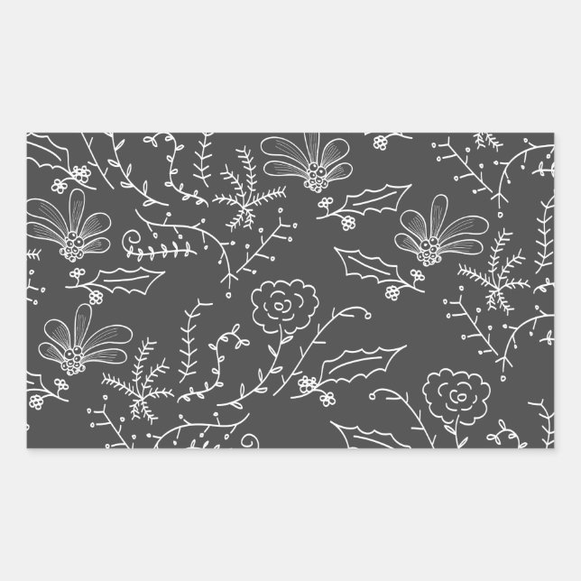 holiday ornaments rectangular sticker (Front)