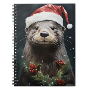 Holiday Otter Notebook
