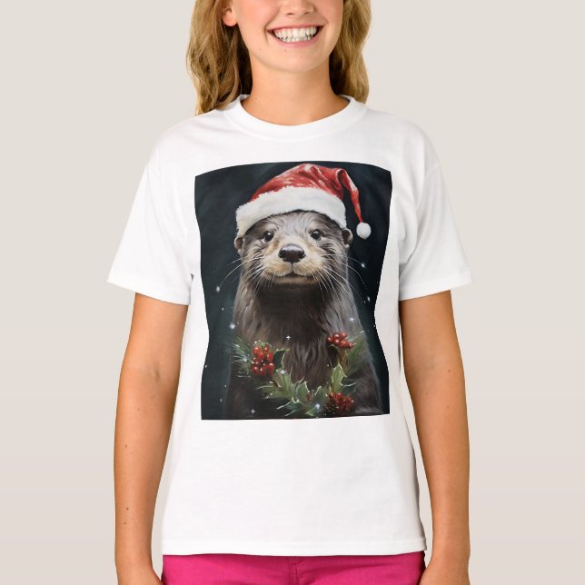 Holiday Otter T-Shirt (Front)