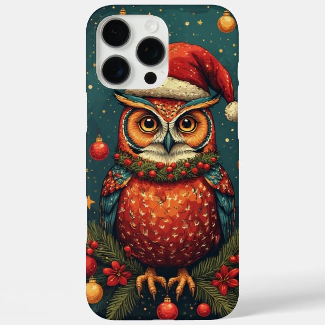 Holiday Owl Case-Mate iPhone Case (Back)