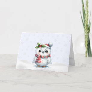 Holiday Owl Christmas Card