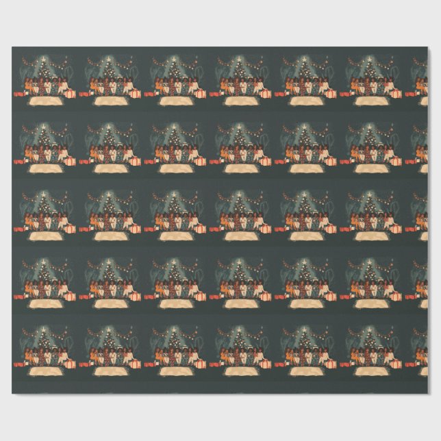 Holiday Pajama Vibes Wrapping Paper (Flat)