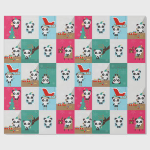 Holiday Panda / Elf Wrapping Paper