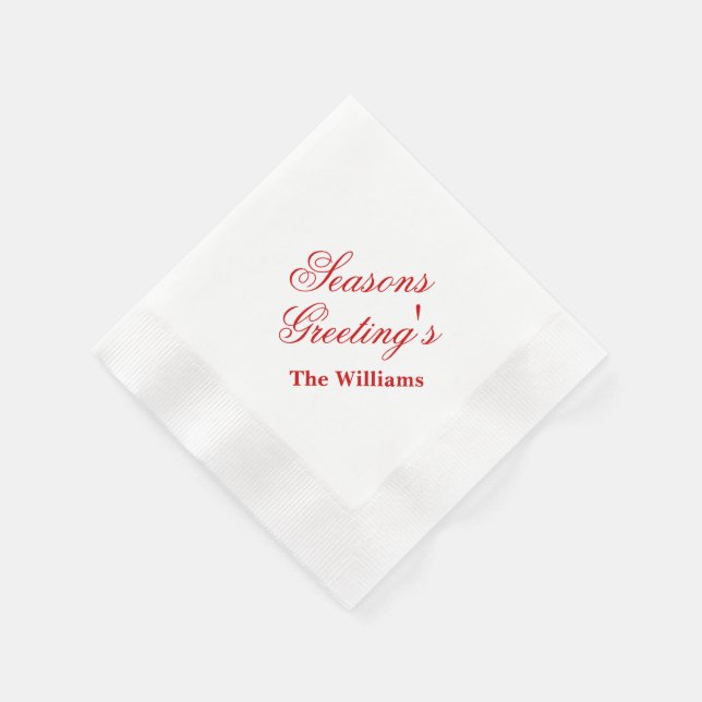 Holiday Paper Napkins (Corner)
