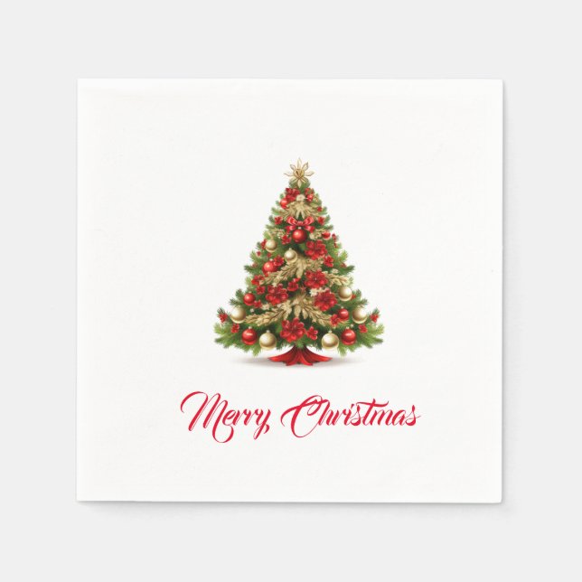 Holiday Paper Napkins Cocktail Size (Front)
