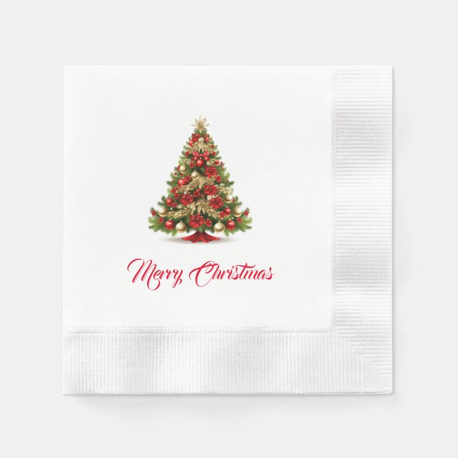 Holiday Paper Napkins Cocktail Size (Front)