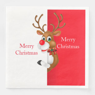 Holiday Paper Napkins Rudolph