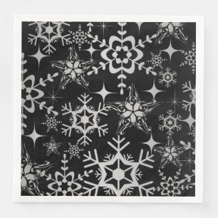 Holiday Paper Napkins Snowflakes